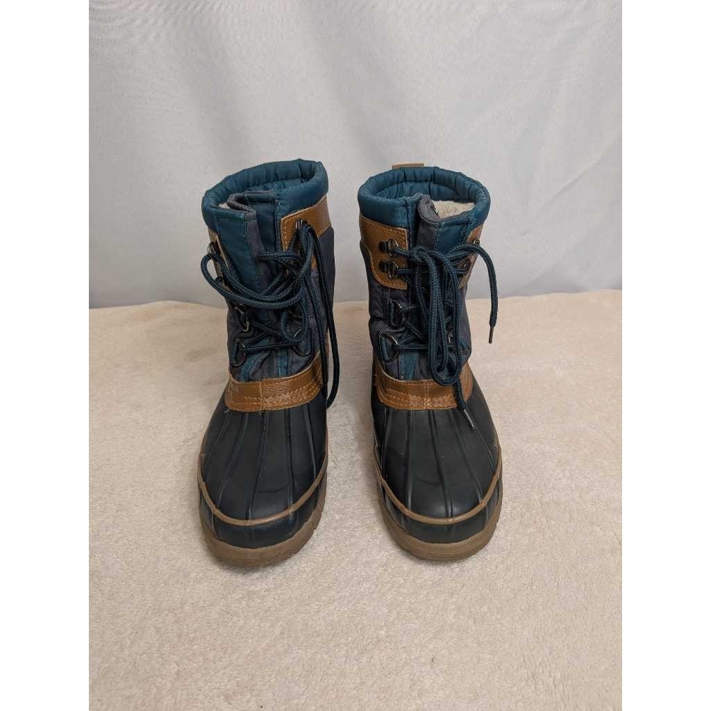Rugged Outback Teal Brown Quilted Insulated Winter Snow Boots Size 8